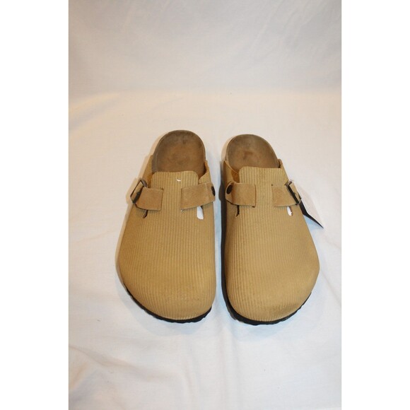 Birkenstock Unisex Boston Suede Mule Clog Corduroy Sandals EU 45 REG NEW BROWN main image 6